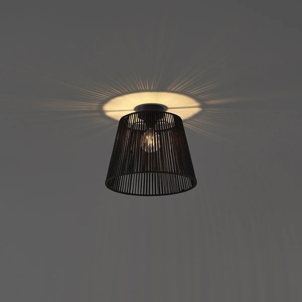 Japandi buiten plafondlamp met zwart touw IP54 - Jayla