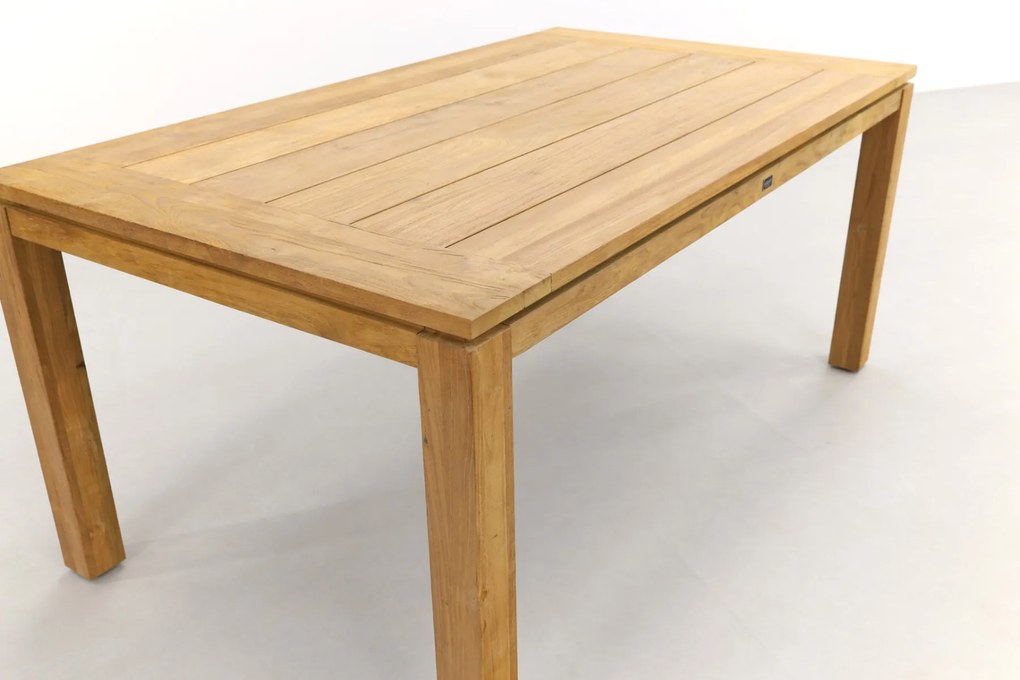 Jasmine Black/Rome 4-persoons dining tuinset 170x100 cm. - Brown teak