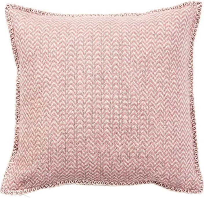 Kussen lamswol Chevron: roze, nude Met binnenkussen 45 x 45 cm