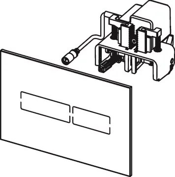 TECE Lux mini elektronische drukplaat van glas wit