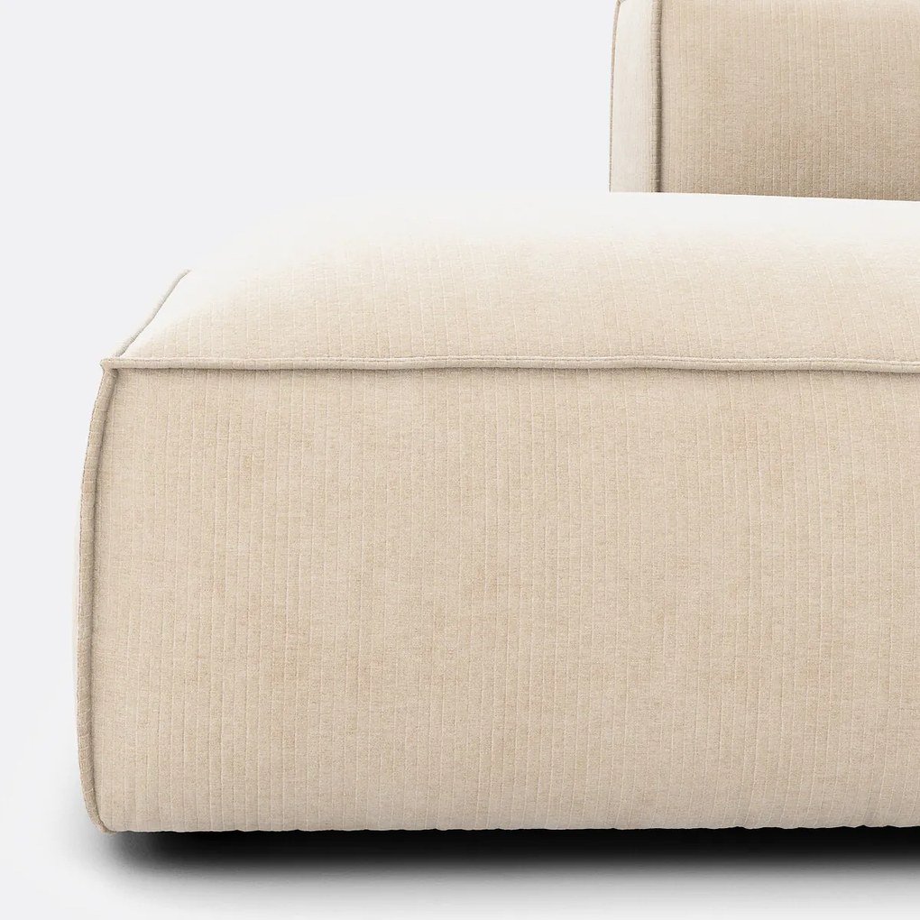 Rechthoekige bank in vintage ribfluweel, Seven