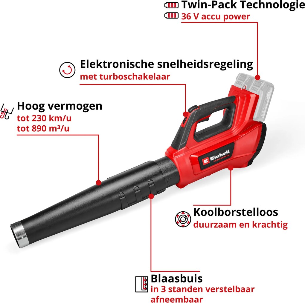 Einhell GP-LB 36/230 Li E BL Solo - Accu Bladblazer - Power X-Change