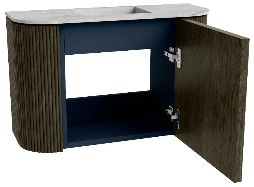 Mondiaz Joya DLux 65cm toiletmeubel ronding links/rechts shadow met wastafel faye midden zonder kraangat glace