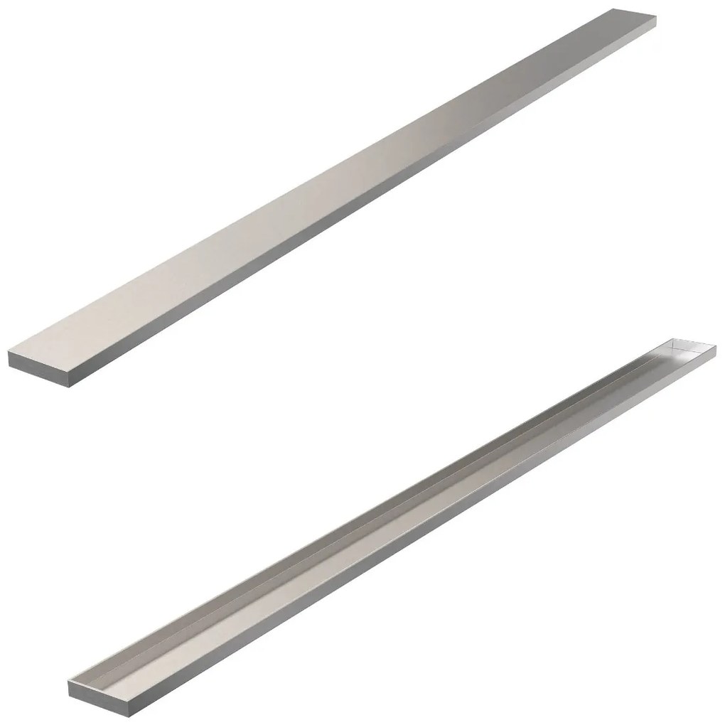Brauer los multifunctioneel tegelinlegrooster 120cm RVS geborsteld