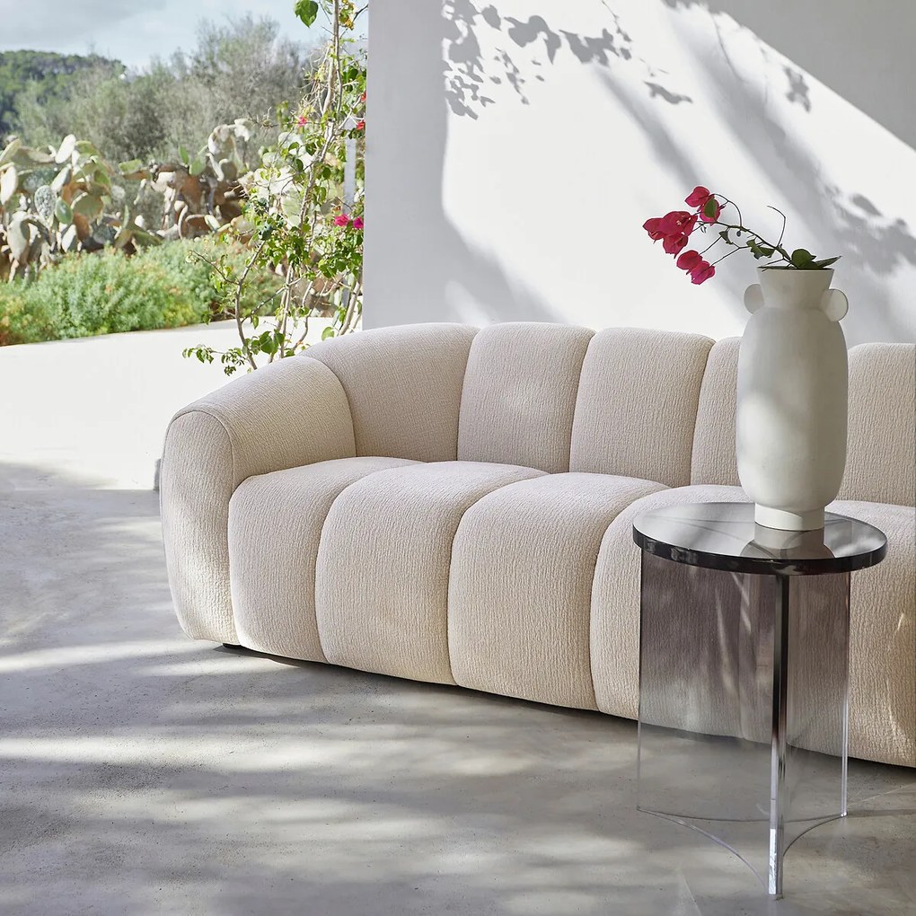 Ronde bijzettafel in acryl, Akrili.