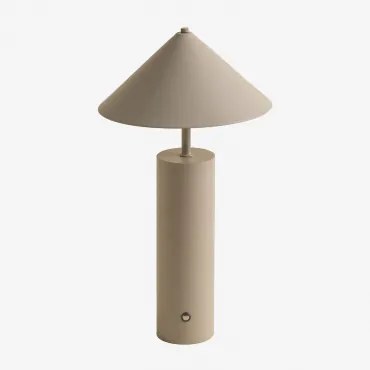 Draadloze Led-tafellamp Van Ijzer Mayra Beige – Crème - Sklum