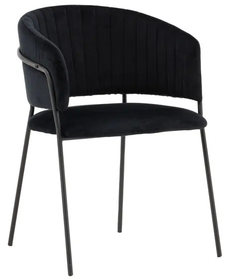 Jörn Eetkamerstoel - Stefan - Zwart - Fluweel - Jörn