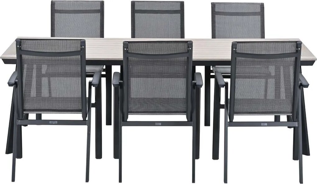 Garden Impressions Santana tuinset 7-delig - Penedo tuintafel 230x100 cm