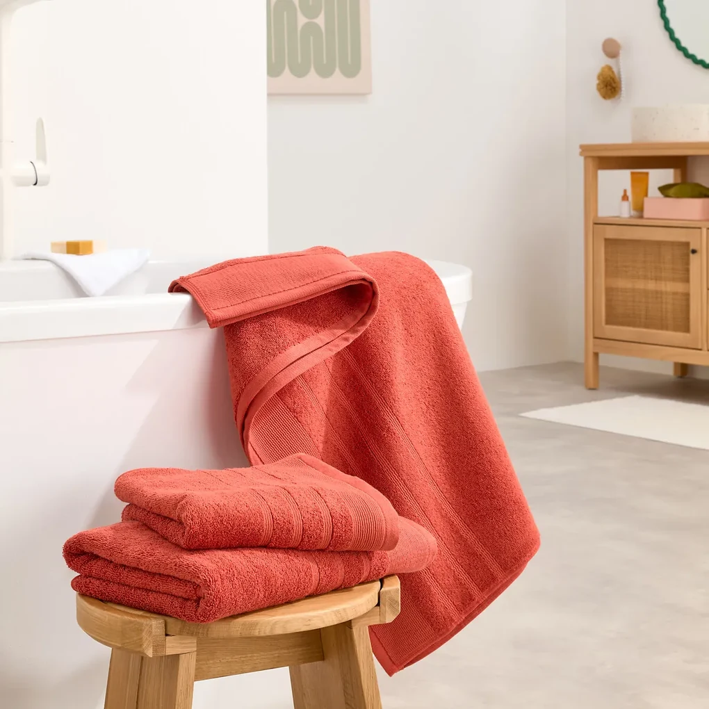 Set van 2 handdoeken in badstof 600 g/m2, Zavara