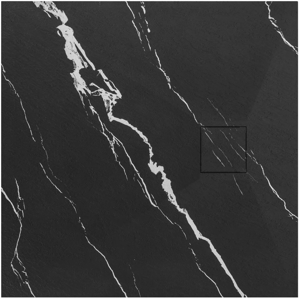 Douchebak Rea Magnum CARRARA BLACK 90x90