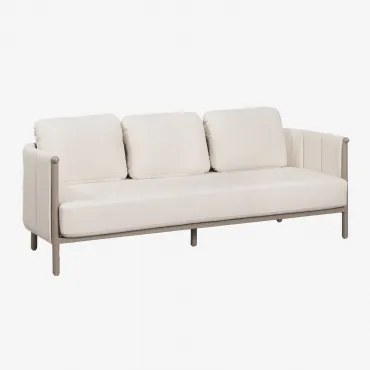 Boleni 3-zits Tuinbank Met Bekleding En Aluminium Bouclé Gardeniawit - Sklum
