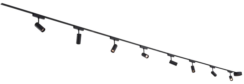 LED Modern railsysteem met 8 Spot / Opbouwspot / Plafondspots zwart 1-fase 400 cm - Magnetic Gert Modern Binnenverlichting Lamp