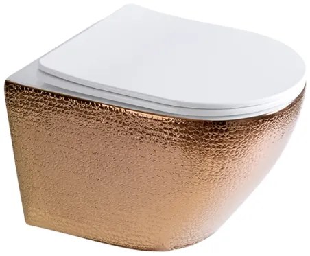 Sanigoods Star Croco toiletpot randloos met zitting rosé-goud