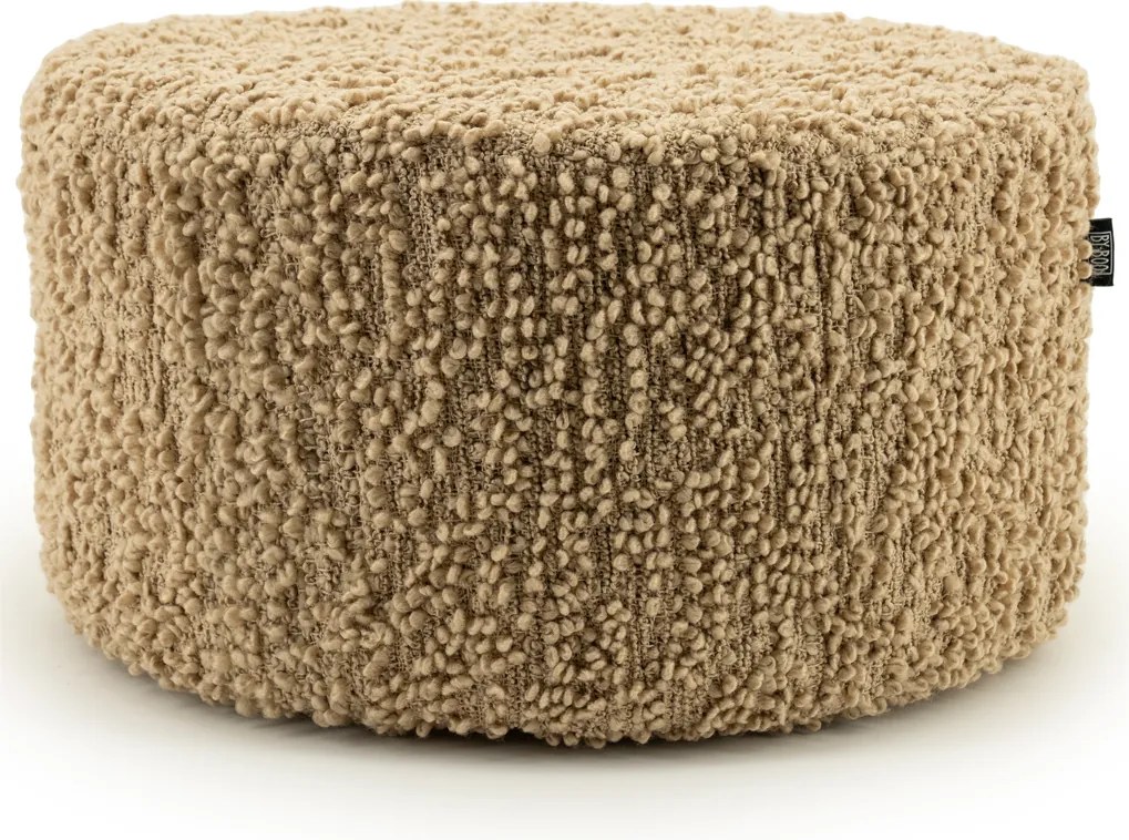 Ronde Hocker Teddy Beige 60 Cm