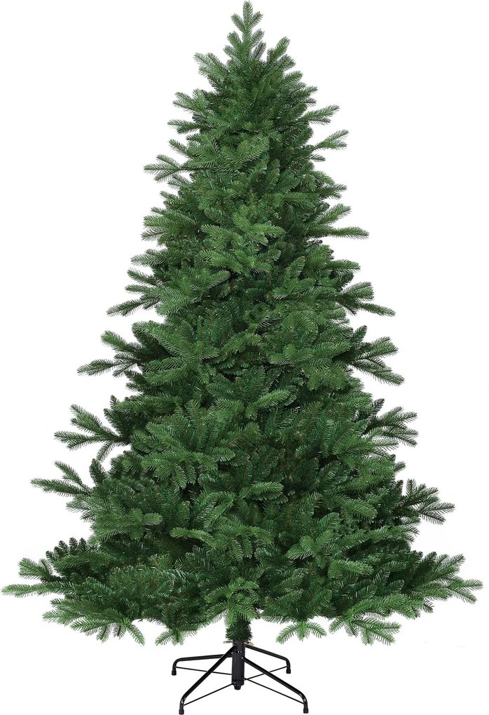 Brampton kunstkerstboom - 185 cm - groen - Diameter 127 cm - 1458 tips - metalen voet