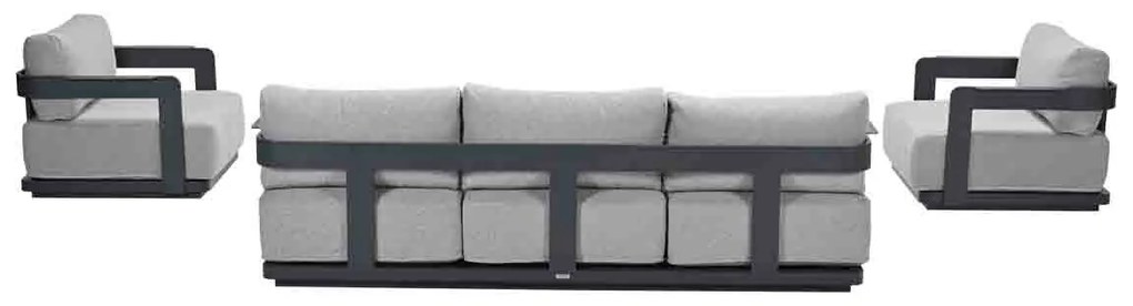 Garden Impressions Imperia loungeset 3-delig - donker grijs