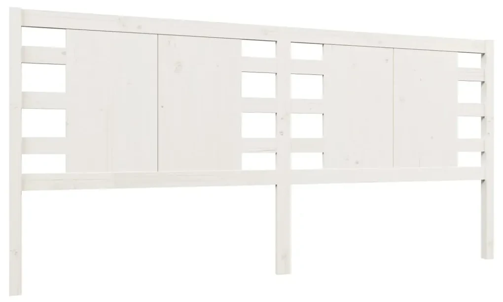 vidaXL Hoofdbord 186x4x100 cm massief grenenhout wit