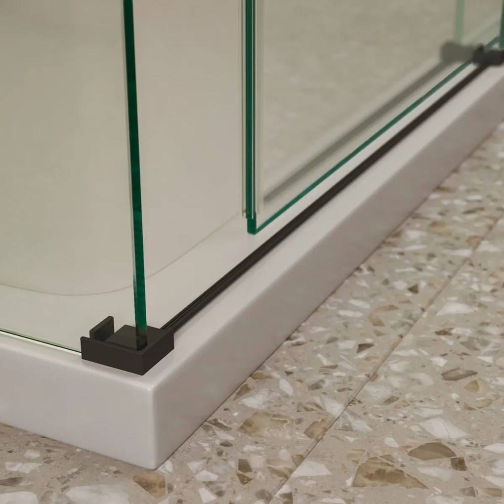 Saniclear Supreme douchecabine 90x90cm anti-kalk zwart mat