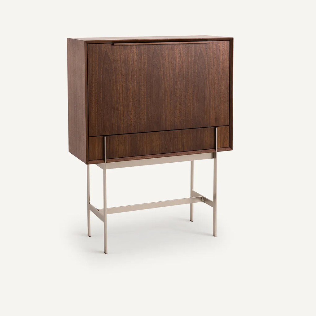 Bureau secretaire notenhout, satijnnikkel, Killem