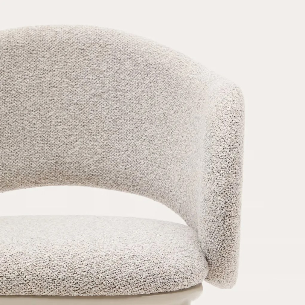 Kave Home Maina Design Eetkamerstoel Chenille Beige