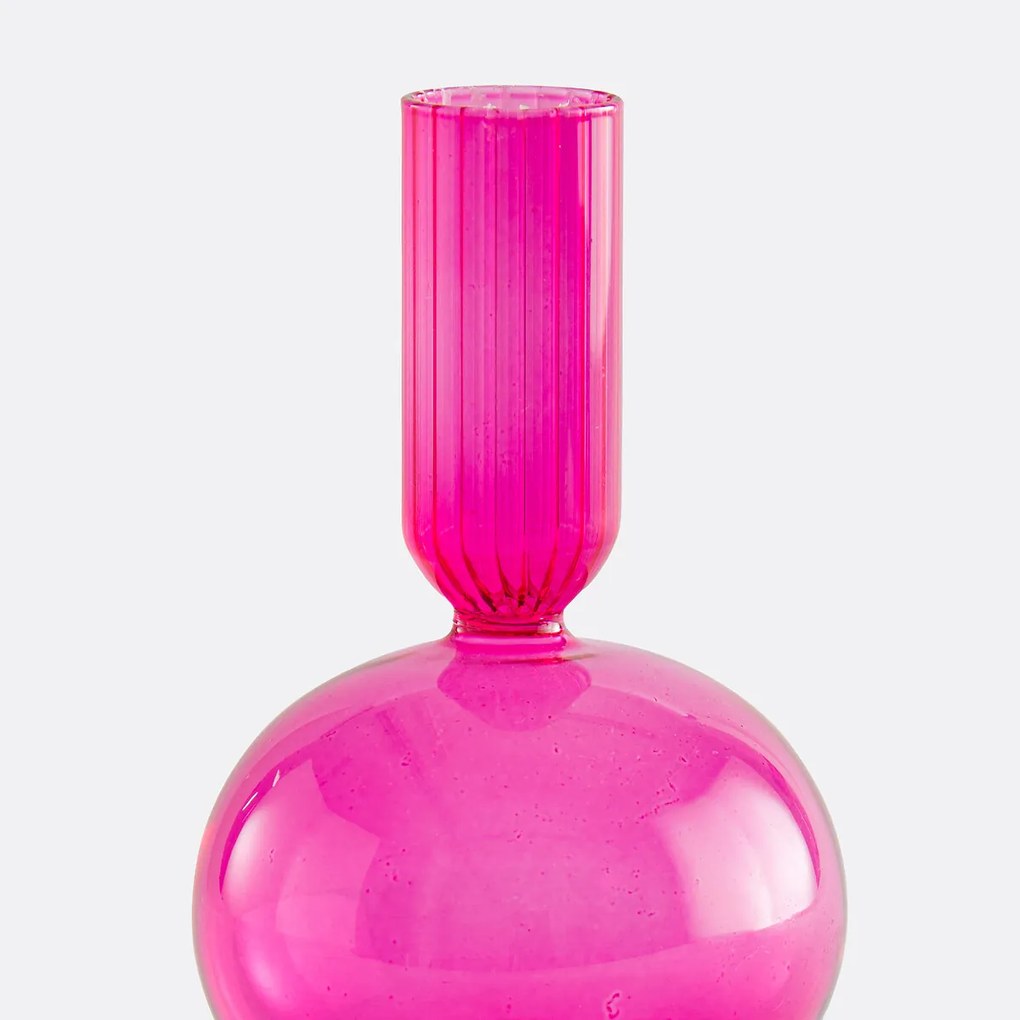 Kandelaar in glas H17 cm