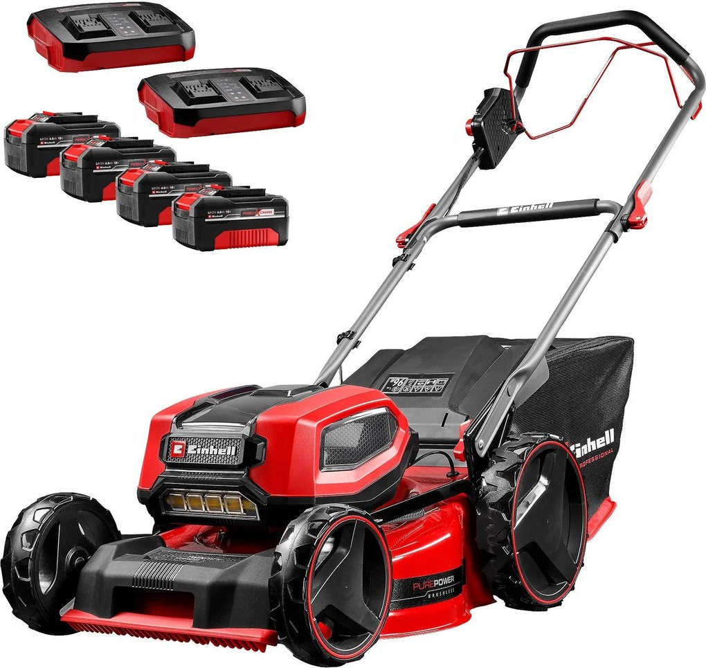 Einhell GP-CM 36/47 S Li BL Kit 4.0 Ah - Accu Grasmaaier - Ø47 cm - 4 accu's - Power X-Change