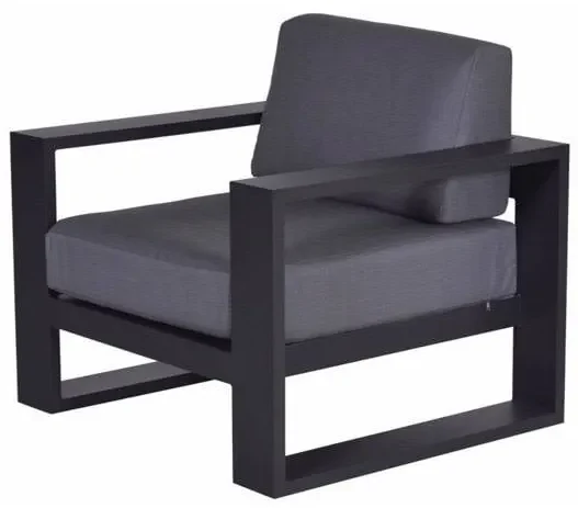 Cube lounge tuinstoel aluminium antraciet