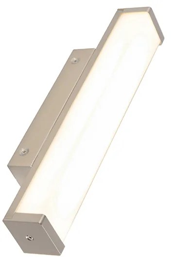 Badkamer wandlamp staal 32 cm incl. LED IP44 - Cascada