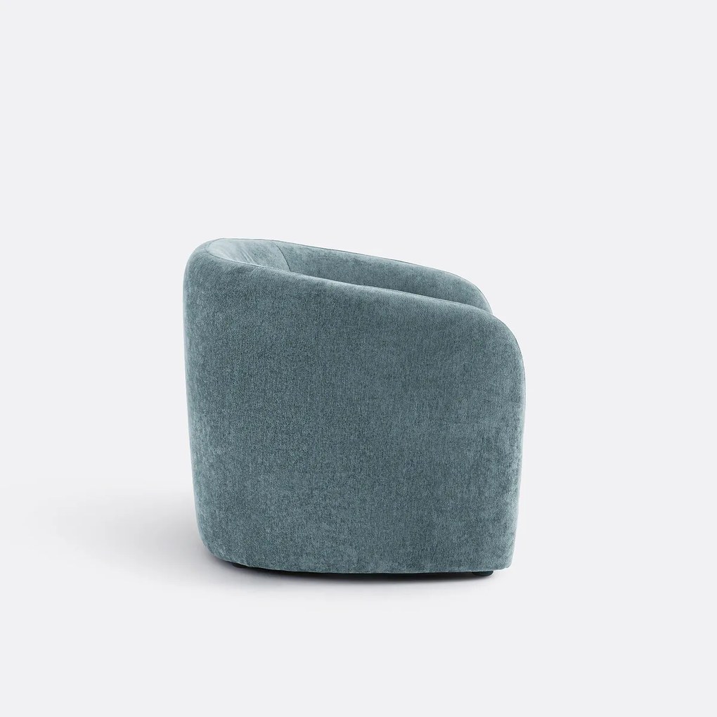 Fauteuil in fijne chenille, LANDINE