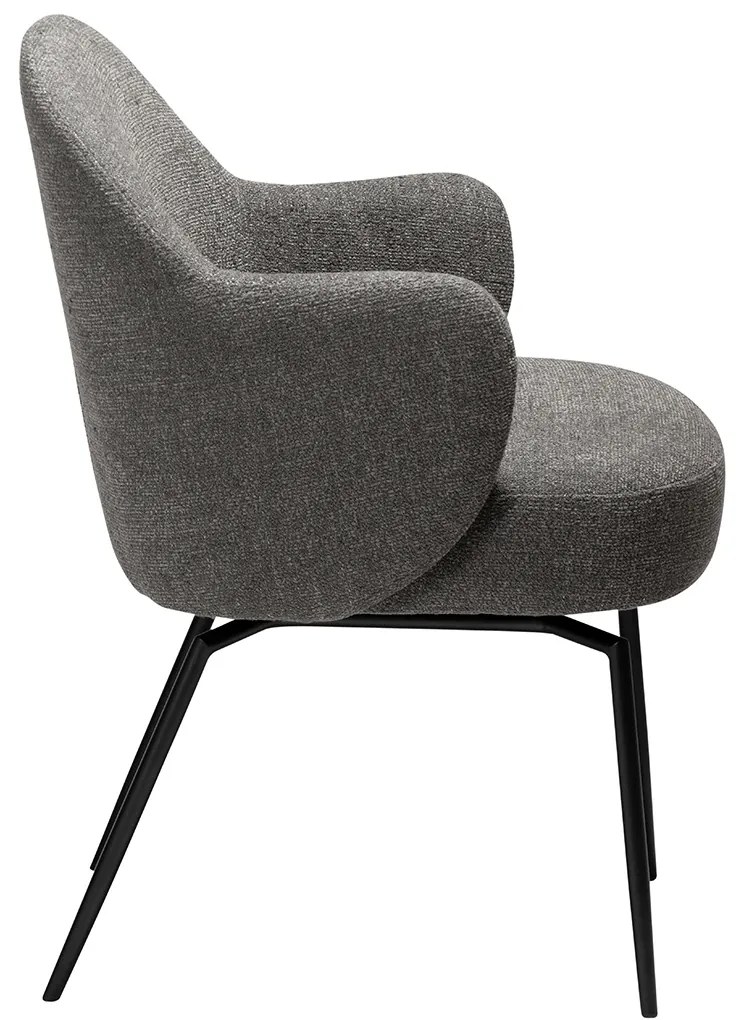 Dan-Form Bae Swivel Luxe Eetkamerstoel Draaibaar Grijsbruin Boucle