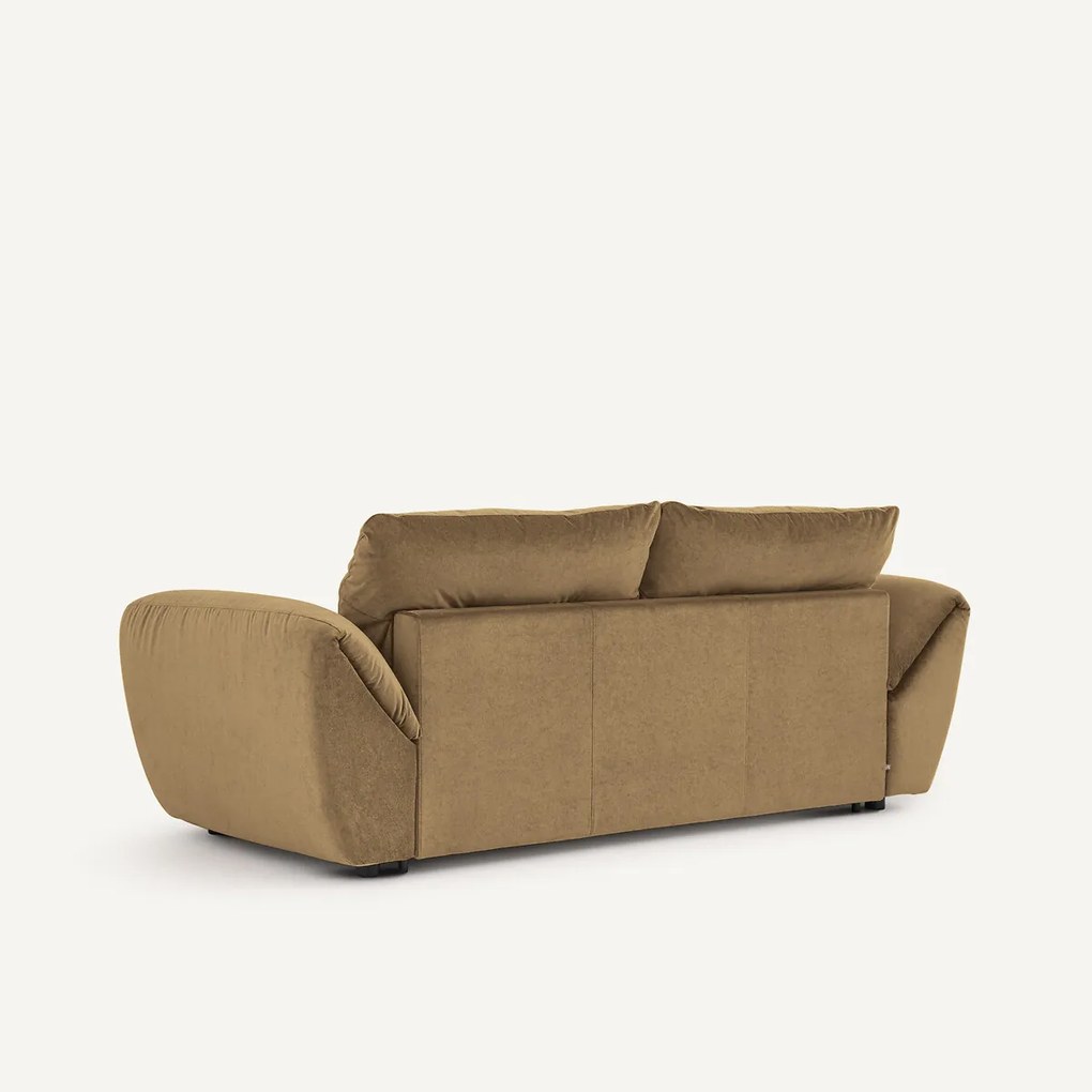 3-zits slaapbank in linnen fluweel, EDGAR