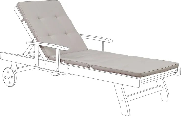 Kussen voor ligstoel TOSCANA/JAVA grijs-beige 188 x 59 x 5 cm