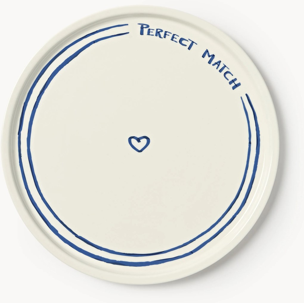 Porseleinen onderbord Tutti met decoratief motief