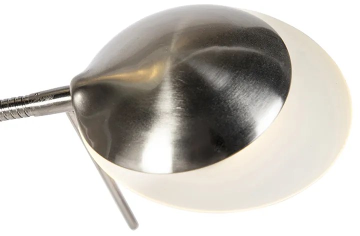 Moderne vloerlamp staal incl. LED en dimmer - Lexus