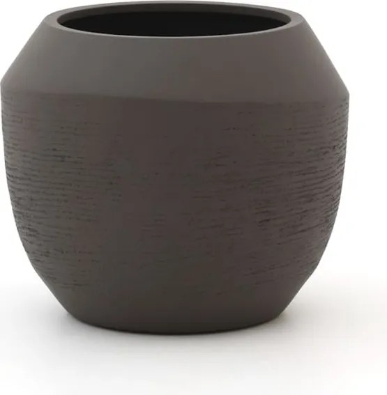 + 10% kassakorting | Bloempot Luca Lifestyle Ruvido | Taupe Kunststof  | ø54cm | Geschikt voor buiten en binnen | Kees Smit Tuinmeubelen