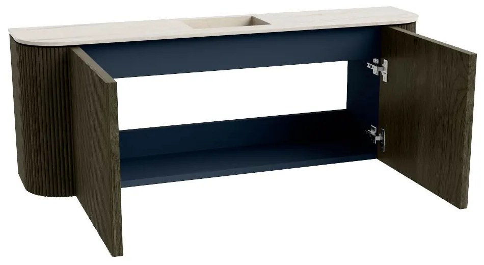 Mondiaz Joya DLux 115cm toiletmeubel ronding links/rechts shadow met wastafel faye midden 1 kraangat meli