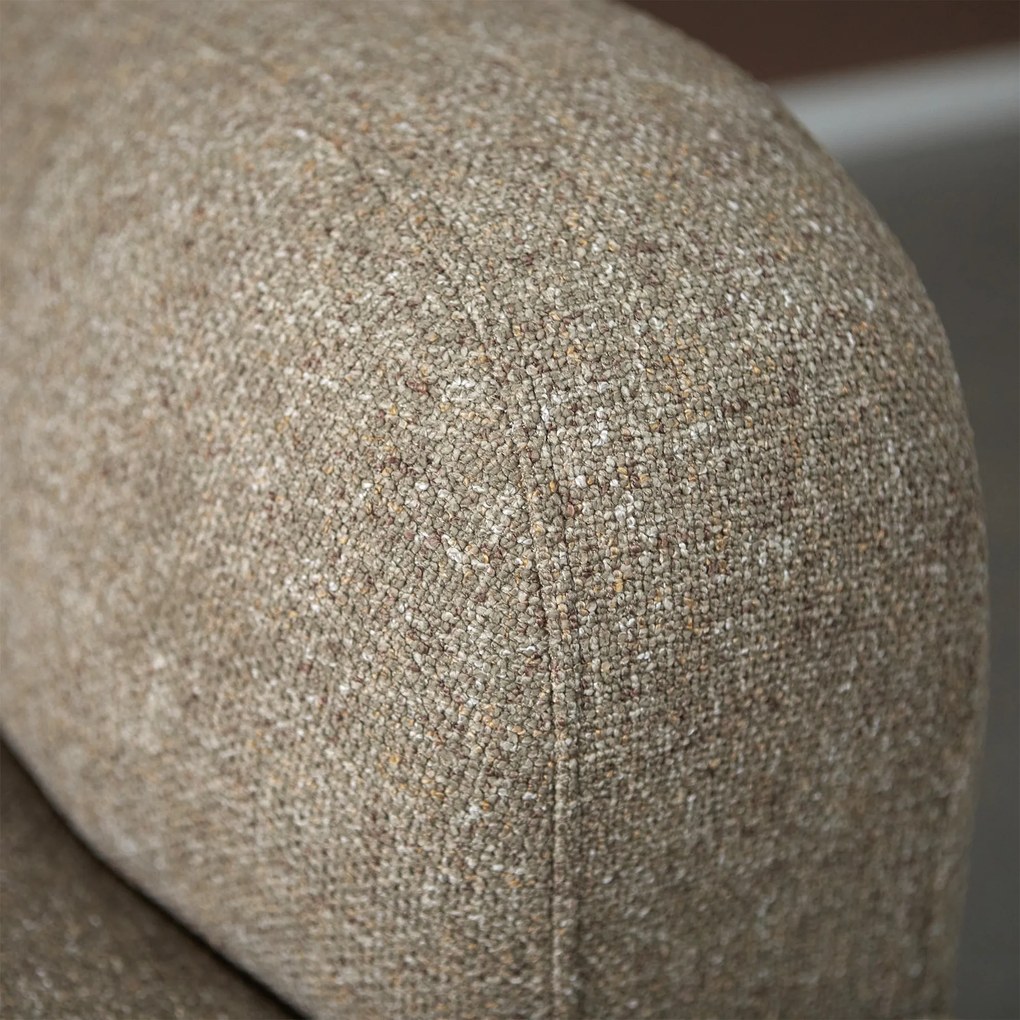 Moderne Hoekbank Rechts Taupe Stof