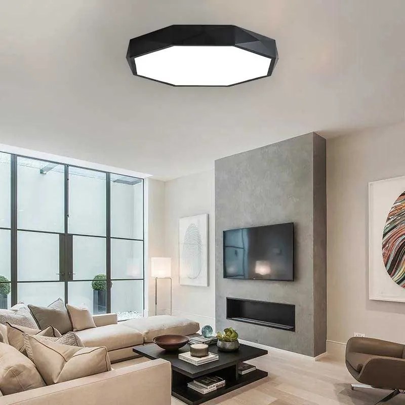 Plafond Diamond APP863-C Zwart 50 cm lamp