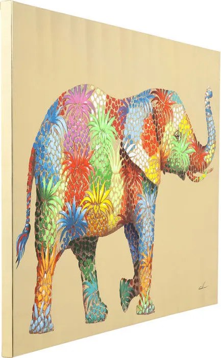 Wanddecoratie Van Kleurrijke Olifant