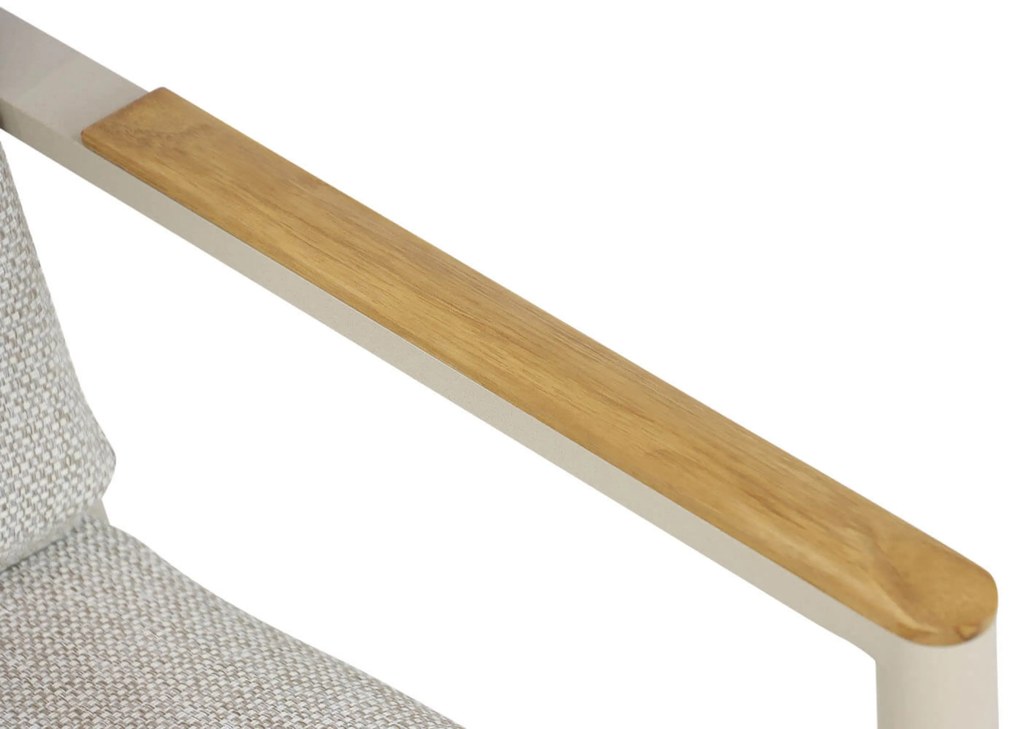 Tuinset 6 personen 150 cm Aluminium/rope Taupe Coco Sevilla/Ancona