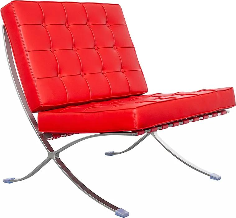 Barcelona Chair (replica) - Rood
