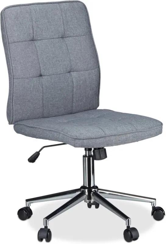 Bureaustoel grijs directiestoel hoogte verstelbaar computerstoel ergonomisch zwart