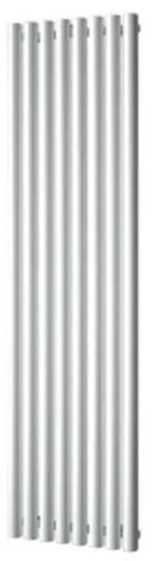 Plieger Trento designradiator verticaal met middenaansluiting 1800x470mm 1086W zilver metallic 7250041