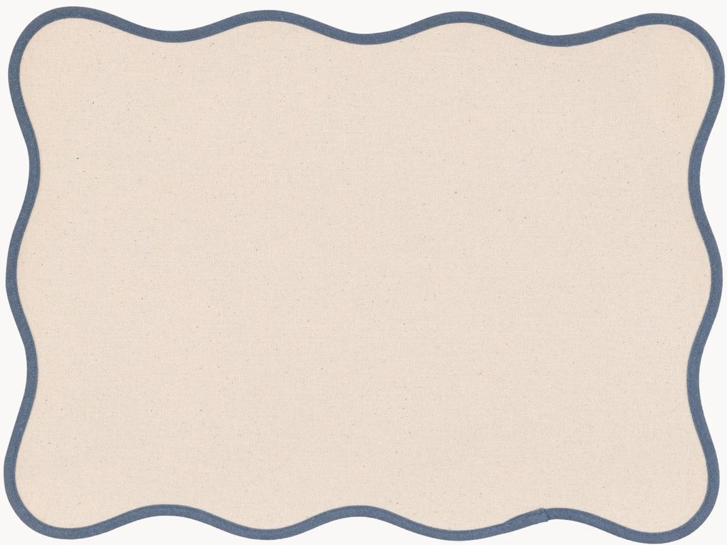 Katoenen placemats Blue Scallop, 4-delig