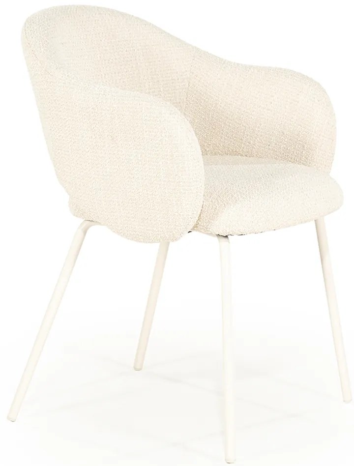 By-Boo Story Wit-frame Eetkamerstoel Beige