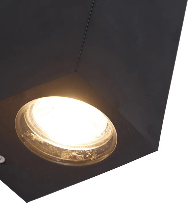 Smart wandlamp zwart van kunststof incl. 2 Wifi GU10 - Baleno