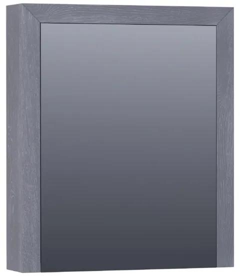Saniclass Natural Wood spiegelkast 60x15x70cm Purple Oak Massief Eiken 70451LPOG