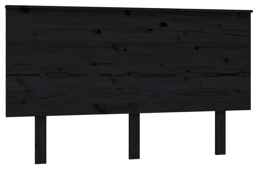 vidaXL Hoofdbord 139x6x82,5 cm massief grenenhout zwart