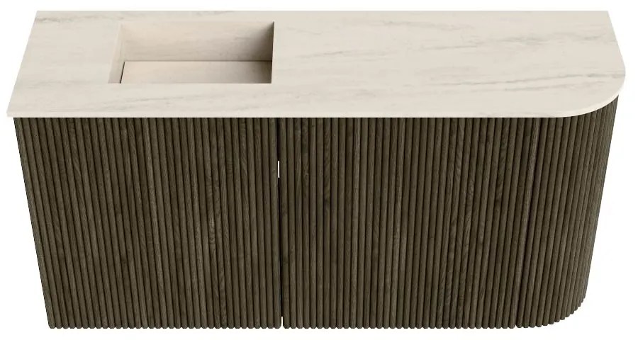 Mondiaz Joya DLux 80cm toiletmeubel ronding rechts shadow met wastafel faye links 1 kraangat meli