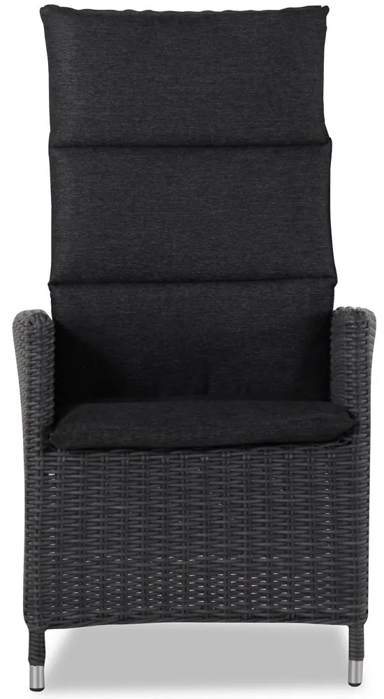 Tuinset 6 personen 230 cm Wicker Zwart Garden Collections Madera/Veneto